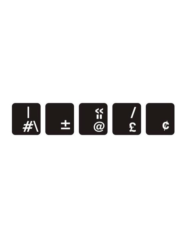 Transparent keyboard stickers - center section - 00028
